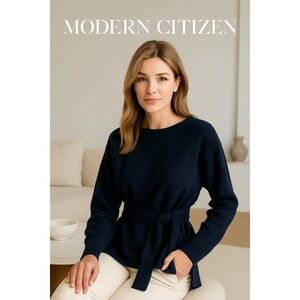Modern Citizen Cashmere Navy NARA Sweater Rare Capsule Collection womens XL